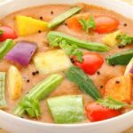 Bowl of Sambar, an Indian lentil and vegetable stew. Sambar Recipe In Hindi